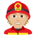 🧑🏼‍🚒 firefighter: medium-light skin tone display on JoyPixels